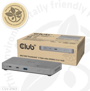 Stacja/replikator Club 3D CLUB3D CSV-2563 huby i koncentratory 6