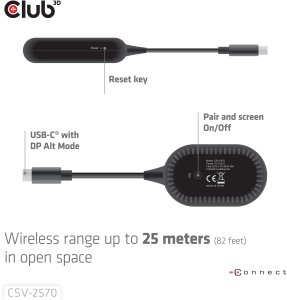 Adapter AV CLUB3D CSV-2570 huby i koncentratory USB Type-C 3