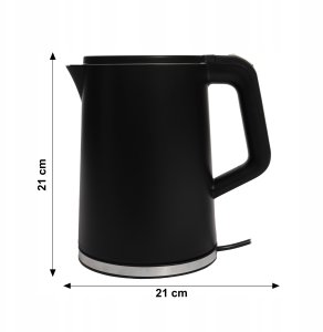 Czajnik elektryczny bezprzewodowy turystyczny 1500 W 1.2 l obrotowy czarny 9