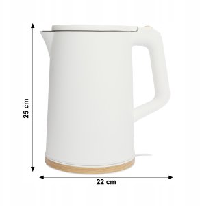 Czajnik elektryczny bezprzewodowy turystyczny 1500 W 1.7 l obrotowy biały 12
