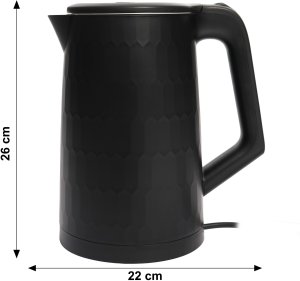 Czajnik elektryczny bezprzewodowy turystyczny 1500 W 1.8 l obrotowy czarny 11