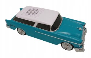 Głośnik bluetooth RETRO WS-1955 ,10W,radio FM,USB, TF,wyświetlacz LED,akumulator 1500mAh,turkusowy 3