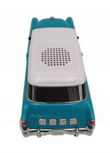 Głośnik bluetooth RETRO WS-1955 ,10W,radio FM,USB, TF,wyświetlacz LED,akumulator 1500mAh,turkusowy 4