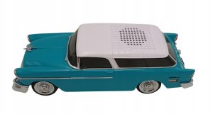 Głośnik bluetooth RETRO WS-1955 ,10W,radio FM,USB, TF,wyświetlacz LED,akumulator 1500mAh,turkusowy 5