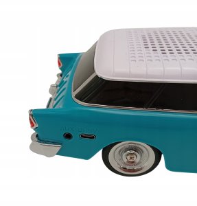 Głośnik bluetooth RETRO WS-1955 ,10W,radio FM,USB, TF,wyświetlacz LED,akumulator 1500mAh,turkusowy 7