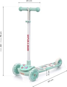Hulajnoga Meteor trójkołowa Funny miętowa 17749 7