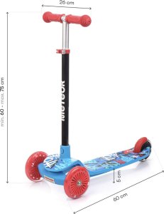 Hulajnoga Meteor trójkołowa Funny niebieska 17750 7