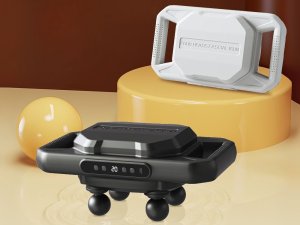 Masażer do ciała mocny 4 głowice 20 stopni siły + 6 trybów impulsowych usb 2