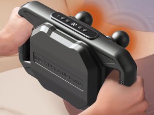 Masażer do ciała mocny 4 głowice 20 stopni siły + 6 trybów impulsowych usb 4