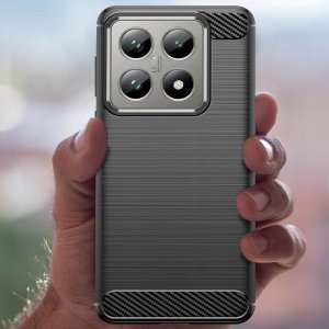 Etui do Xiaomi 14T Pro Pancerne Carbon CASE + Szkło OCHRONNE 9H 5