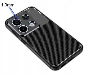 ZESTAW Etui do Xiaomi Redmi Note 13 5G Pancerne Carbon CASE +3 SZTUKI SZKŁO 4