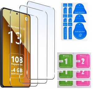 ZESTAW Etui do Xiaomi Redmi Note 13 5G Pancerne Carbon CASE +3 SZTUKI SZKŁO 5