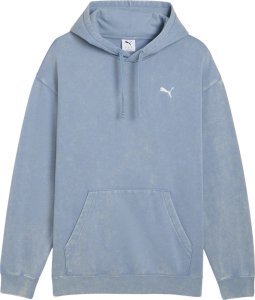Puma Bluza męska ESS Elevated Relaxed Wash Hoodie niebieska 688049 34 L 2