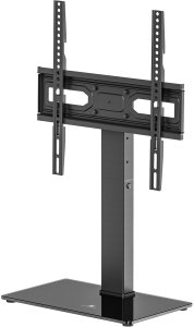Maclean Uniwersalny stojak do TV Maclean, na szafkę RTV, podstawka, max.  40kg, max. VESA 400x400, regulacja wysokości i kąta, dla TV 32 3