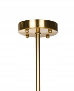 Lampa wisząca Beliani Żyrandol TEMASH Szkło Mosiężny 9