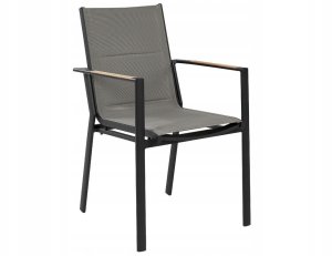 Zestaw ogrodowy dla 4 osób MALETTO/BUSSETO Szkło Czarny 8