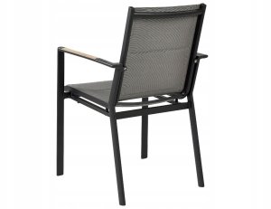 Zestaw ogrodowy dla 4 osób MALETTO/BUSSETO Szkło Czarny 10