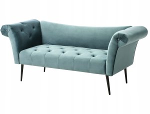 Szezlong NANTILLY Welur Lazurowy 4