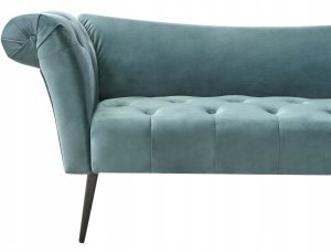 Szezlong NANTILLY Welur Lazurowy 6