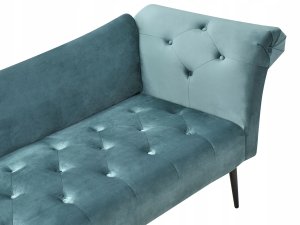 Szezlong NANTILLY Welur Lazurowy 7