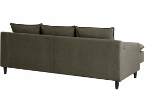 Narożnik dla 3 osób ELVENES Ciemnozielony Prawostronny 5