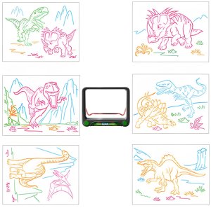 Magiczna tablica podświetlana do rysowania dla dzieci z szablonami 4 mazaki Magiczna tablica podświetlana do rysowania dla dzieci z szablonami 4 mazaki 3