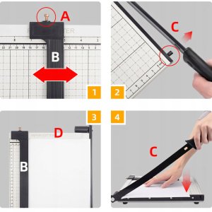 Gilotyna obcinarka trymer do cięcia papieru 32 x 25 cm Gilotyna obcinarka trymer do cięcia papieru 32 x 25 cm 4