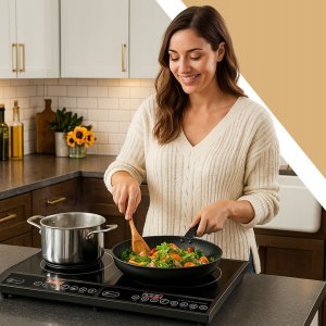 Kuchenka indukcyjna przenośna 2 pola grzewcze 4000 W Kuchenka indukcyjna przenośna 2 pola grzewcze 4000 W 3