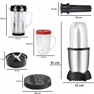 Blender kielichowy z funkcją sokowirówki 4 kubki 250 W Blender kielichowy z funkcją sokowirówki 4 kubki 250 W 2