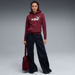 Puma Bluza damska z kapturem kangurka ESS No.1 Logo Hoodie FL bordowa 682389 96 M 5