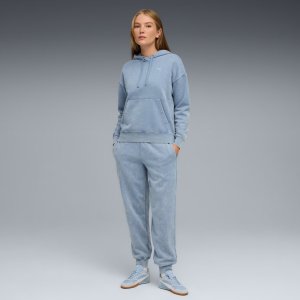 Puma Bluza damska z kapturem kangurka ESS Elevated Relaxed Wash Hoodie niebieska 688103 34 L 5