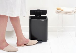 BRABANTIA atkritumu tvertne ar pedāli  7L  Matt black 237867 237867 (8710755237867) 7