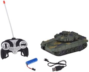 Jokomisiada Czołg RC na Pilota Obracana Wieżyczka Światła Realistyczne dźwięki RC0728 2