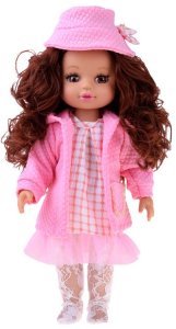 Jokomisiada Różowy zestaw ubranek dla lalki 36-40 cm Sukienka Płaszczyk Kapelusz ZA5839 3
