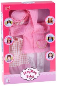 Jokomisiada Różowy zestaw ubranek dla lalki 36-40 cm Sukienka Płaszczyk Kapelusz ZA5839 7