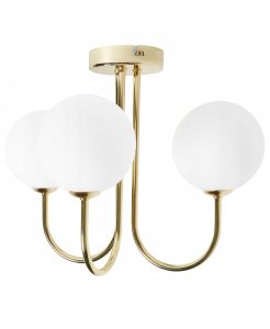 Lampa sufitowa Beliani Lampa sufitowa SHIRE Szkło Biały 5