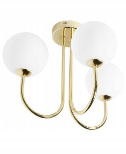 Lampa sufitowa Beliani Lampa sufitowa SHIRE Szkło Biały 6