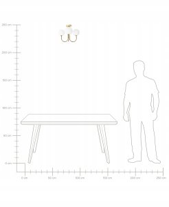 Lampa sufitowa Beliani Lampa sufitowa SHIRE Szkło Biały 10