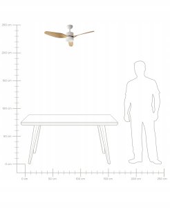 Wentylator sufitowy z lampą ANDERSON Z pilotem Jasnobrązowy 10