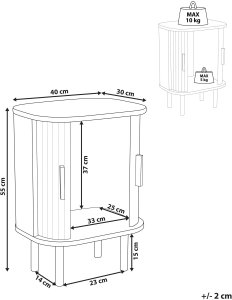 Szafka nocna BRADLEY Brązowy 3