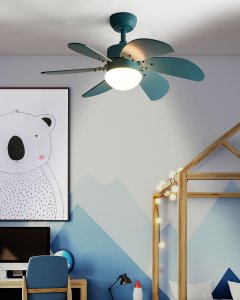 Wentylator sufitowy z lampą LOGAR Z pilotem Niebieski 2