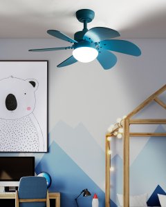 Wentylator sufitowy z lampą LOGAR Z pilotem Niebieski 4