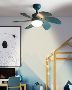 Wentylator sufitowy z lampą LOGAR Z pilotem Niebieski 5