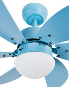 Wentylator sufitowy z lampą LOGAR Z pilotem Niebieski 9
