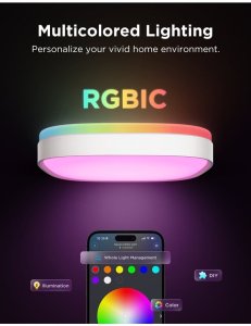 GOVEE H80A4 12INCH RGBWW + RGBIC SQUARE SMART CEILING LIGHT 3