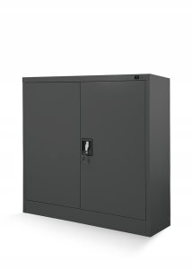 Szafka stalowa do biura BEATA, 900 x 930 x 400 mm, antracytowa 5
