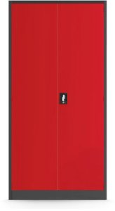 Warsztatowo-narzędziowa szafa metalowa SZYMON, 920 x 1850 x 500 mm, antracytowo-czerwona 13