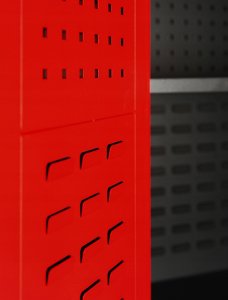 Warsztatowo-narzędziowa szafa metalowa SZYMON, 920 x 1850 x 500 mm, antracytowo-czerwona 6