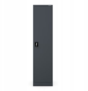 Biurowa szafa metalowa na akta ALEX, 450 x 1850 x 400 mm, antracyt 4