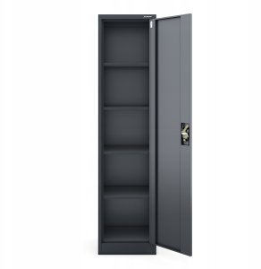 Biurowa szafa metalowa na akta ALEX, 450 x 1850 x 400 mm, antracyt 5